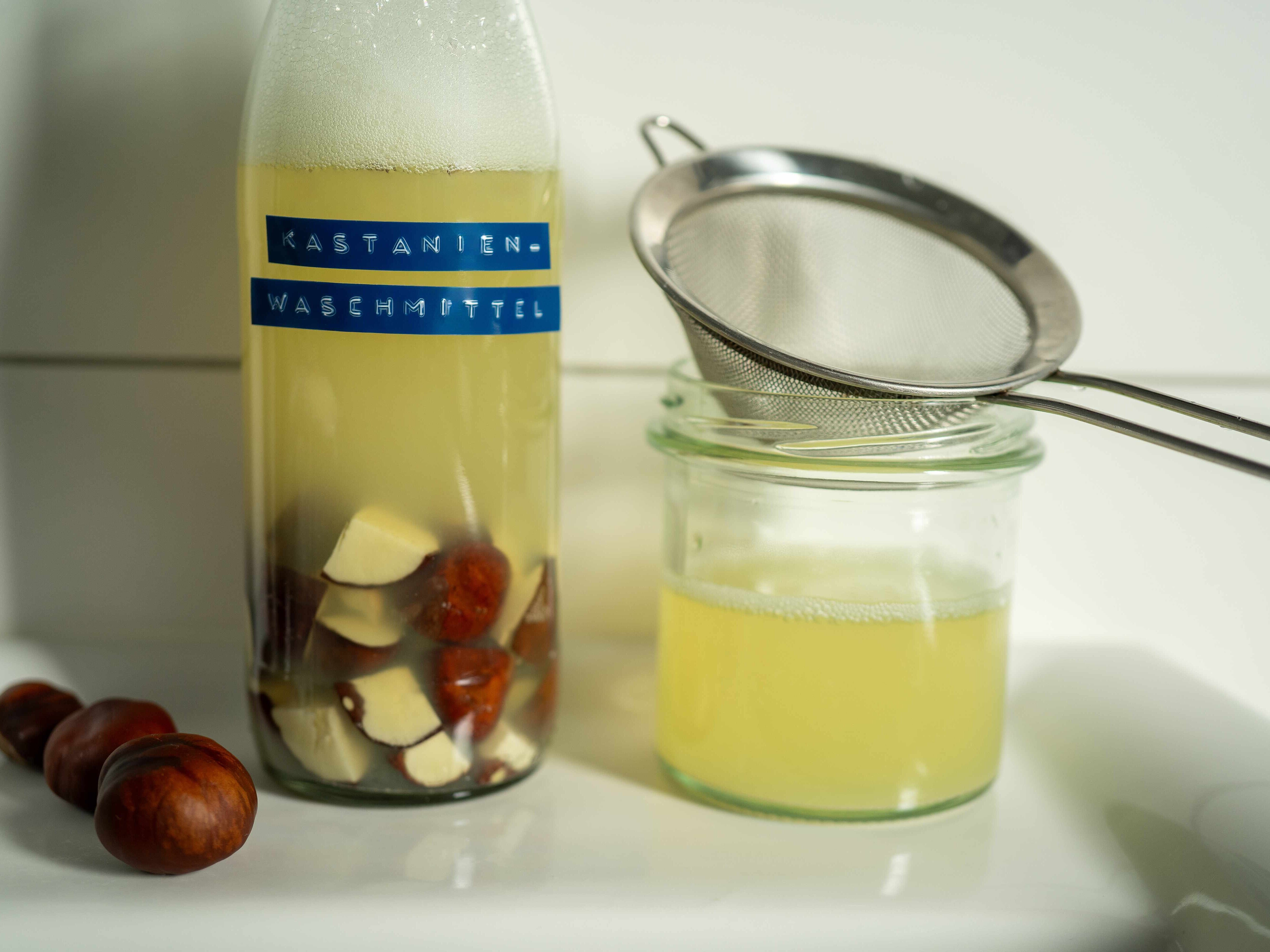 Selbsthergestelltes Waschmittel aus Kastanien