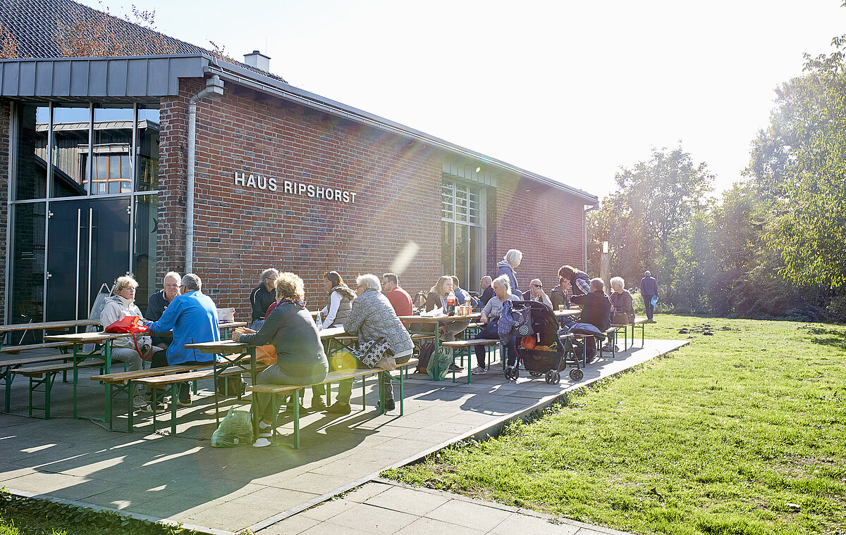 Terrasse am Haus Ripshorst