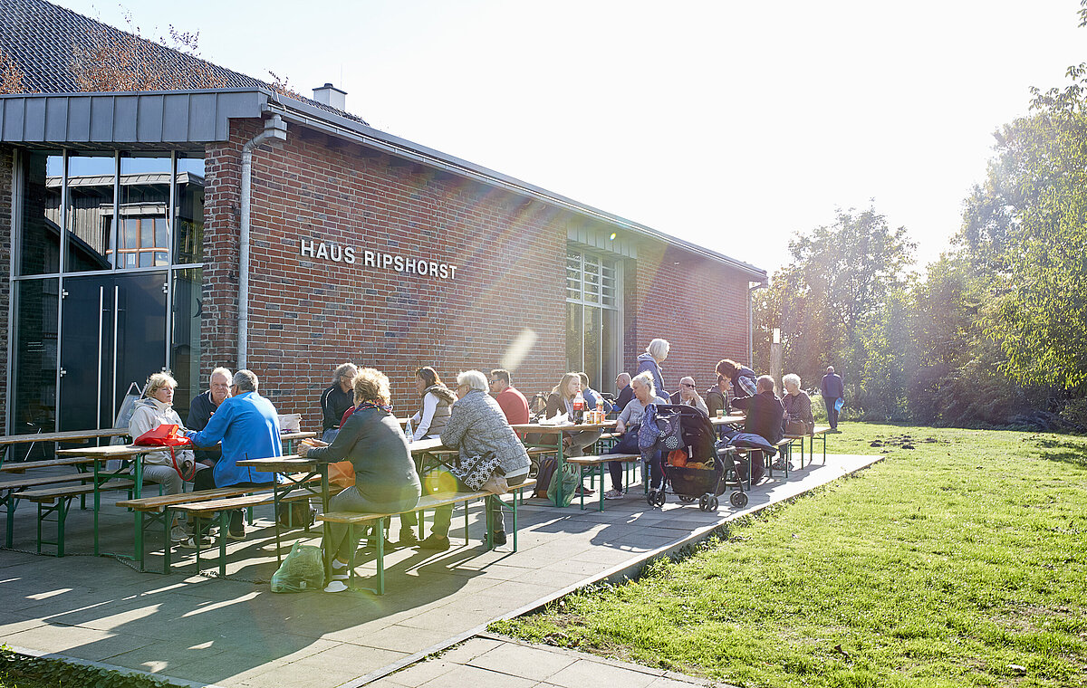 Terrasse am Haus Ripshorst