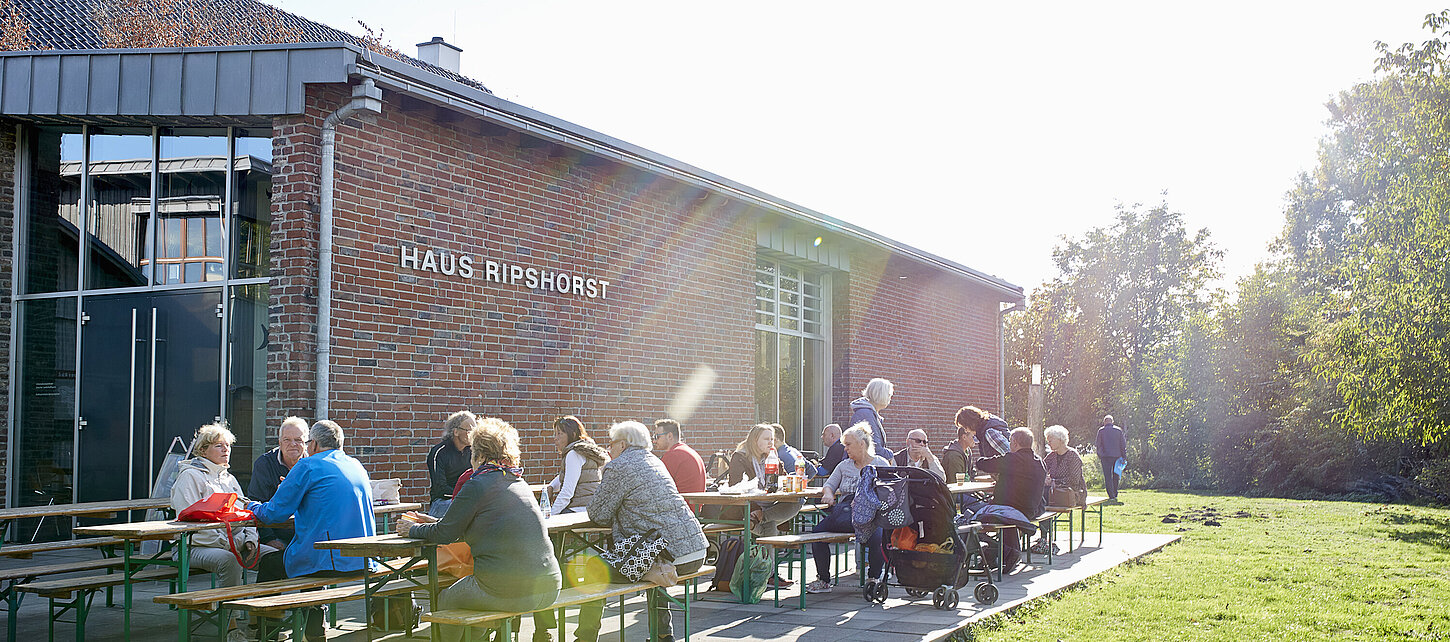 Terrasse am Haus Ripshorst