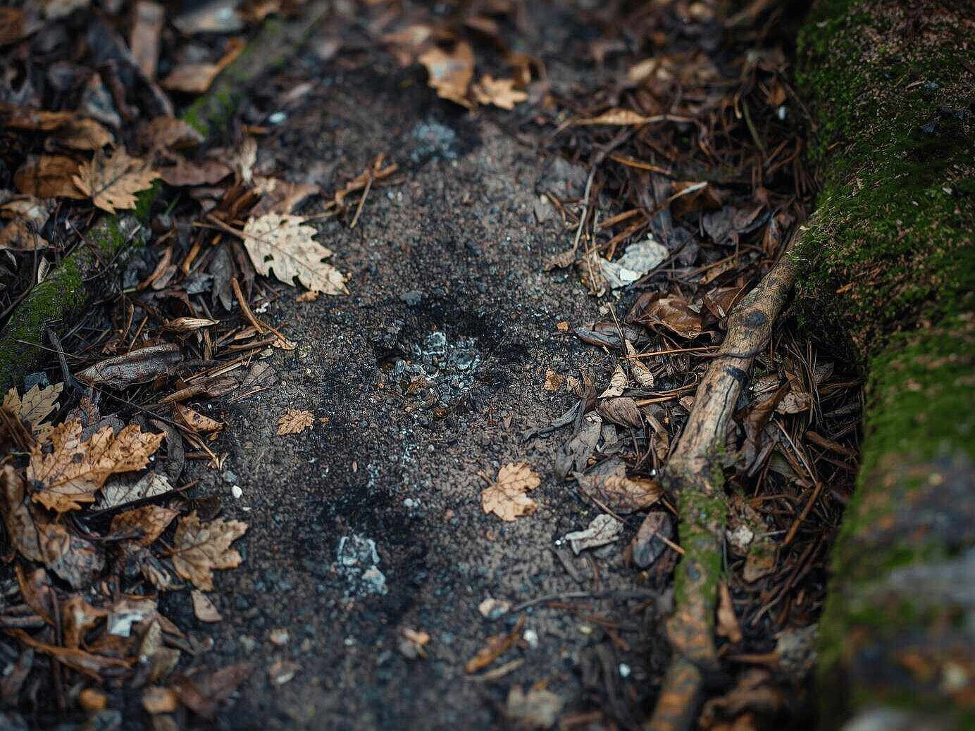 Tierspuren im Wald