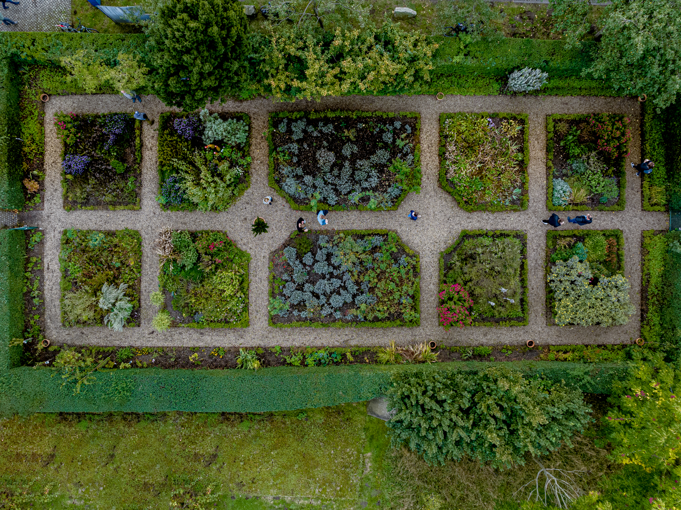 Der Bauerngarten aus der Vogelperspektive